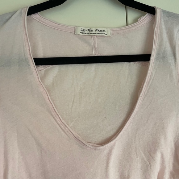 Free People - We the People Sonnet T-shirt Tee Chiffon Cake Pale Pink MED - Picture 8 of 8